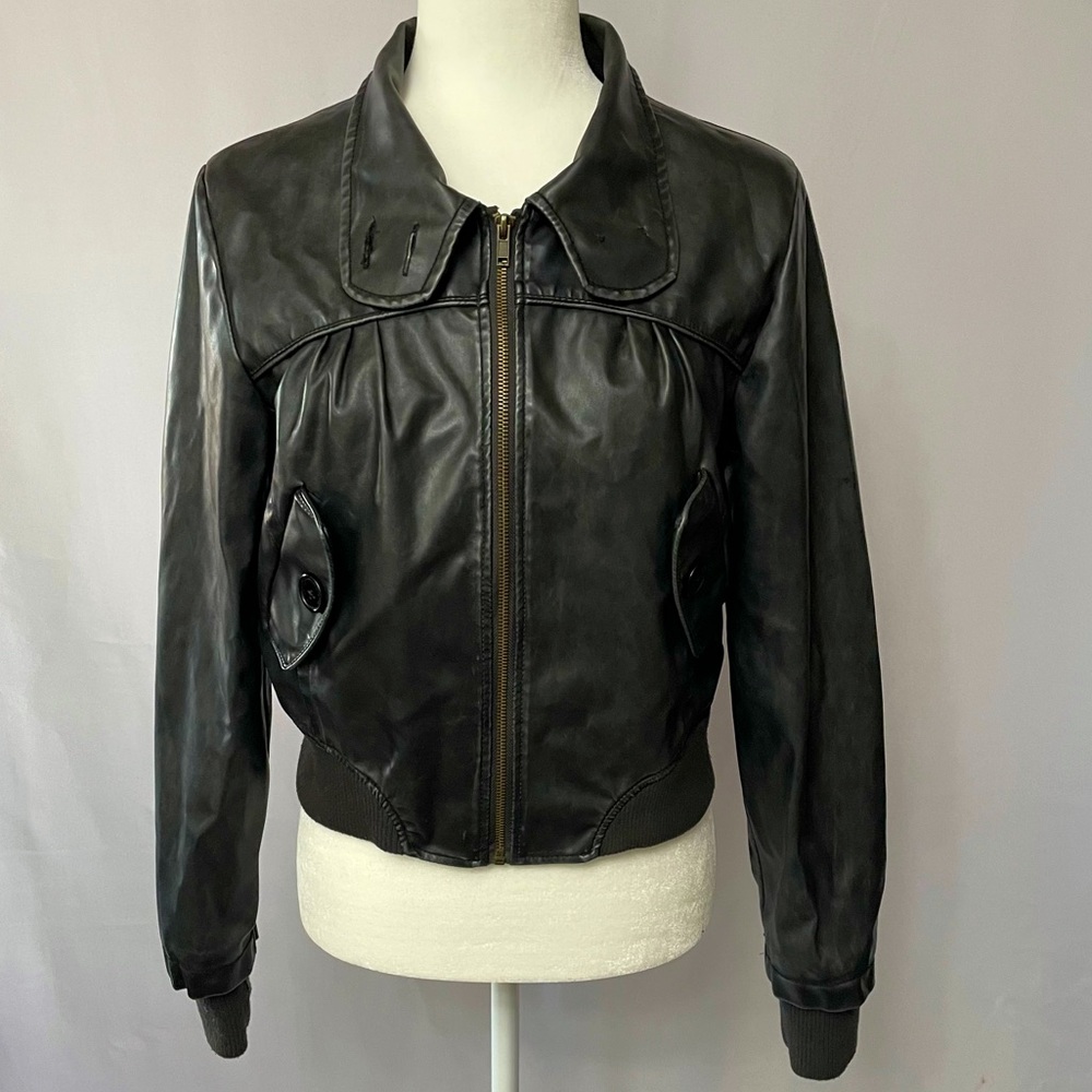 Beverly Hills Polo Club Vegan Leather Zip Jacket